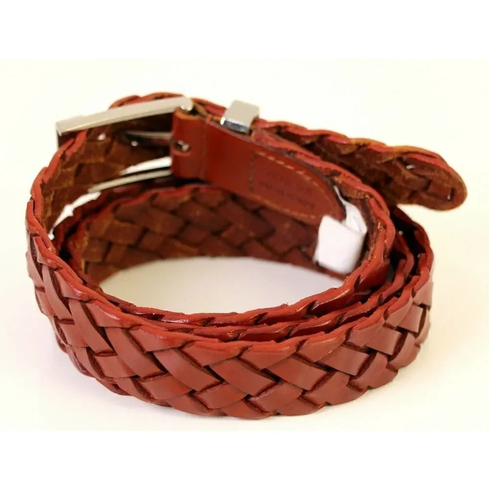 Jones Wear BRAIDED BROWN GENUINE LEATHER 1